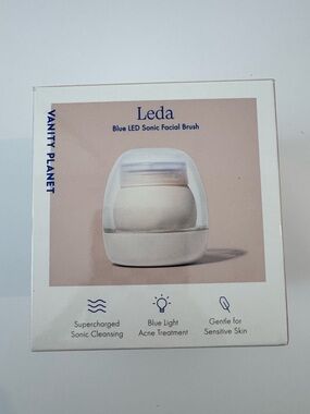 NEW Vanity Planet Leda Blue LED Sonic Facial Brush